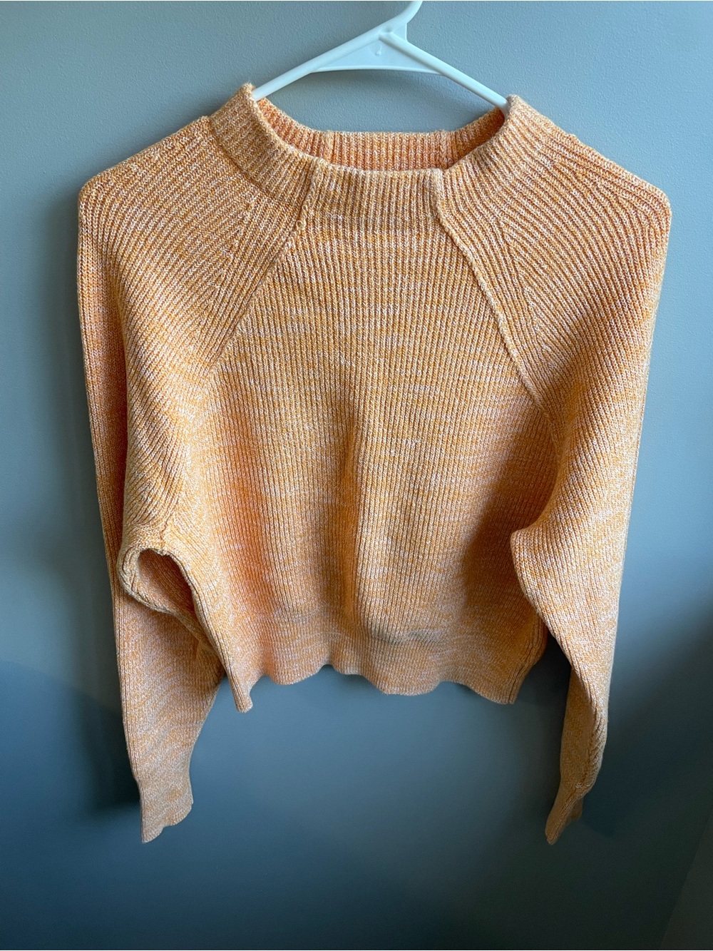 Free People Marled Peach Crewneck Sweater